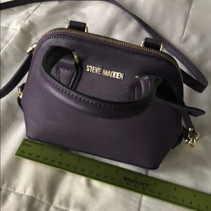 Steve Madden mini cross-body bowling style satchel